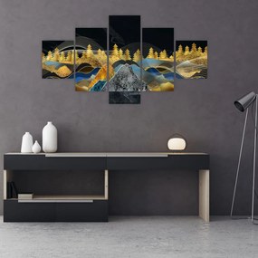 Obraz - Złote Góry (125x70 cm)