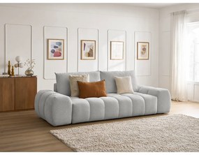 Jasnoszara sofa z tkaniny szenilowej 278 cm Everest – Bobochic Paris