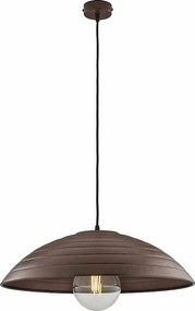 Sender lampa wisząca Ø50 cm, czarne żelazo, efekt rdzy, regulowany kabel