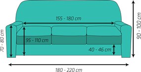 4Home Multielastyczny pokrowiec na kanapę Comfort Plus brązowy, 180 - 220 cm, 180 - 220 cm