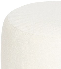Pufa tapicerowana okrągła AMEA bouclé, Ø 39 cm