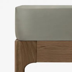 Prześcieradło Z Satyny 300 Nici Sampras Awokado & Łóżko 160cm (160 X 200 X 40 Cm) - Sklum