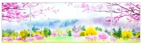 Obraz - Malowana sarna, akwarela (170x50 cm)