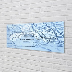 Szklany Panel Szczegółowa Mapa Metropolii