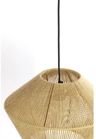 Jasnozielona lampa wisząca z kloszem z juty ø 40 cm Fugia – Light &amp; Living