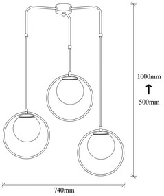Czarna metalowa lampa wisząca Opviq lights Nazarios