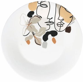 Ceramiczny talerz do serwowania VDE Tivoli 1996 Face to Grey, ø 35 cm