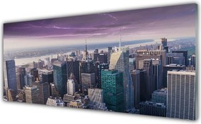 Panel Szklany Panorama Nowoczesnej Metropolii