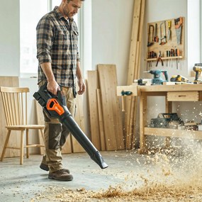 Outsunny laubgebläse kleiner outdoor sauger klein garten staubsauger akku-laubsauger elektrisch bläser akkulaubbläser laubpüster gartenföhn laubföhn akkubläser püsterich | Aosom PL