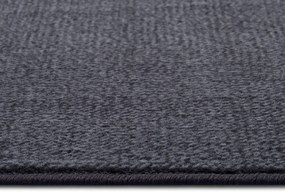 Dywan nowoczesny Basic czarno-szary chodnik 80 cm x 200 cm
