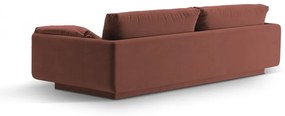 Różowa aksamitna sofa 250 cm Torino – Micadoni