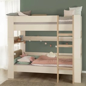 Beżowe piętrowe łóżko dziecięce bez stelaża 90x200 cm Double – Roba