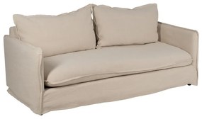 Kremowa lniana sofa 200 cm – Ixia