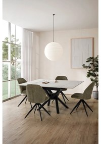Rozkładany stół z dodatkowym blatem z kamiennym blatem 90x150 cm Arlene – Marckeric