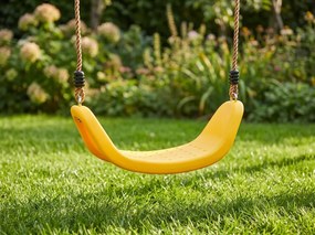Siedzisko dla dzieci GIOIA plastikowe huśtawka na sznurku żółta