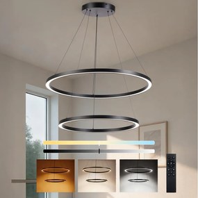 Brilagi - LED ściemnialny żyrandol na lince PORTOFINO LED/98W/230V śr. 80 cm czarny +DO