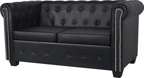 2-osobowa czarna sofa w stylu T1-D68