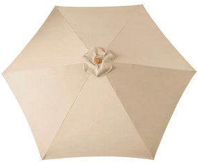 Beżowy parasol ogrodowy ø 300 cm Wood – Rojaplast