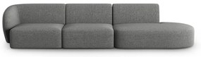 Szara sofa z tkaniny szenilowej lewostronna 311 cm Paolo – Milo Casa