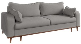 Jasnoszara sztruksowa sofa 220 cm Beata – Ropez