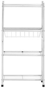 Regał łazienkowy w kolorze srebra z połyskiem 35x68 cm – Premier Housewares