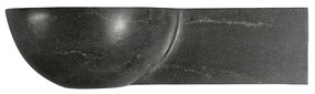 Czarna kamienna umywalka 40x23 cm Blok – Sapho