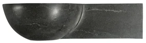 Czarna kamienna umywalka 40x23 cm Blok – Sapho