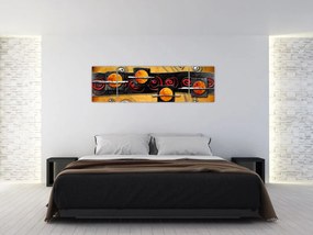 Abstrakcyjny obraz - Planety (170x50 cm)