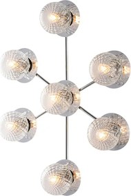 Lampa sufitowa Armonia z polerowanego chromowanego żelaza 7 świateł dł. 85 x 62 BL285-PL7-CR