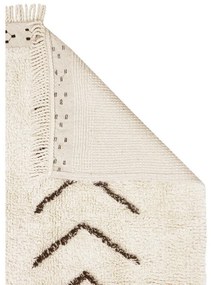 Kremowy bawełniany dywan tkany ręcznie odpowiedni do prania 170x240 cm Bereber Rhombs – Lorena Canals