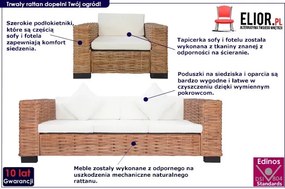 2-częściowy zestaw wypoczynkowy z rattanu Ponto