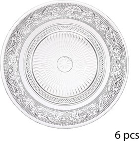 Zastawa stołowa dla 6 osób, wzór kryształu, 18 elementów