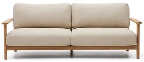 Beżowa sofa ogrodowa z litego drewna tekowego Tirant – Kave Home