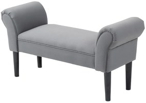 HOMCOM Ławka, Ławka do sypialni, Solidna konstrukcja, Miękkie wyściełanie, 102x36x51 cm, Szara