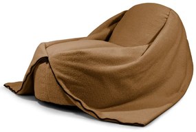 Brązowy dziecięcy worek do siedzenia z materiału bouclé Cocoon 100 – SLOWDOWN