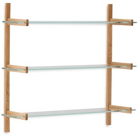 Szklany modułowy system półek w naturalnym kolorze 110x98x30,5 cm Sitra – Kave Home