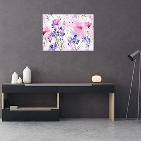 Obraz na szkle - Akwarelowa łąka (70x50 cm)