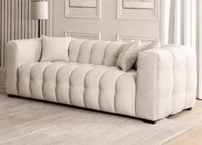 Elegancka sofa Droma 3-osobowa w kolorze kremowym – komfort i styl do salonu