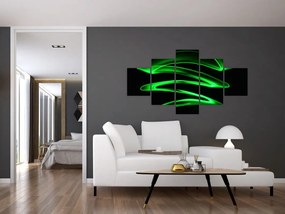 Obraz - neonowe fale (125x70 cm)