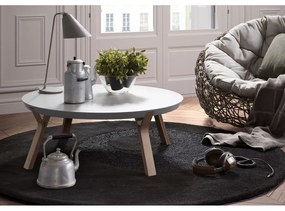 Biały stolik Kave Home Solid, ø 90 cm