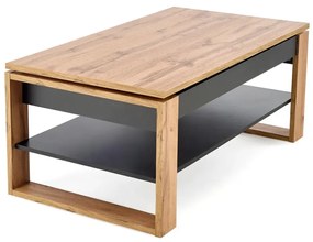 Ława podnoszona BETTY 114x65(92)cm dąb artisan/czarna HALMAR