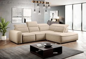 Narożnik COLOMBO L Prawostronny z elektryczną funkcją spania pojemnikiem ELEMENT 17 Beżowy WERSAL