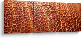 Obraz - Szczegóły tekstury (z zegarem) (90x30 cm)