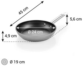 Tescoma Patelnia GrandCHEF+ średnia 24 cm, śred. 24 cm