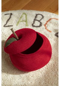 Czerwony tekstylny dziecięcy kosz na zabawki ø 28x20 cm Apple – Lorena Canals