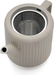 Szary porcelanowy dzbanek do herbaty z sitkiem 1,2 l Skagen – Bredemeijer