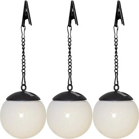 Zestaw 3 wiszących solarnych lamp ogrodowych Star Trading Globus, ø 10 cm