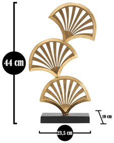 Metalowa figurka w dekorze w kolorze złota Mauro Ferretti Triple Leaf