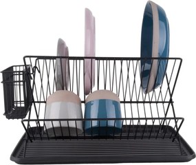 Czarny ociekacz na naczynia PT LIVING