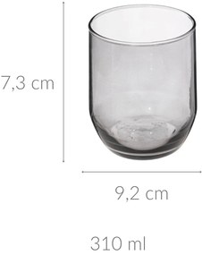 Szklanka z kolorowego szkła, niska, 310 ml